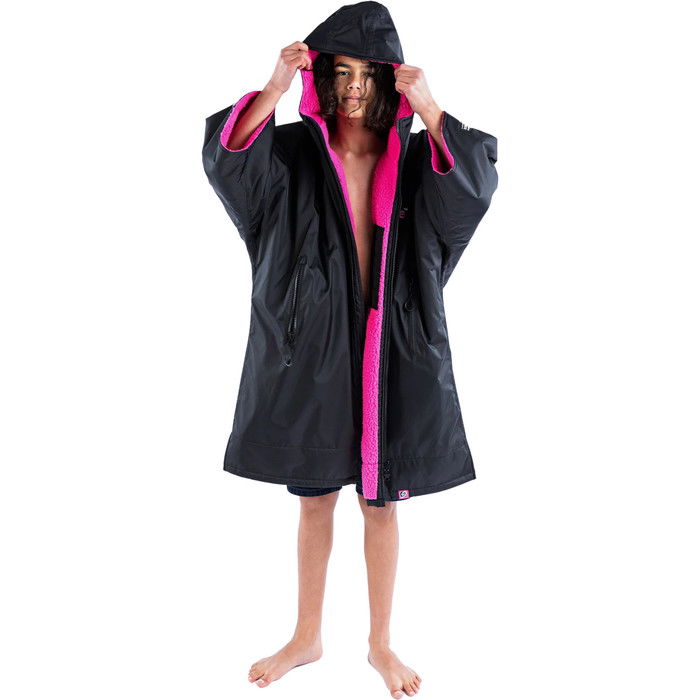 2024 Dryrobe Advance Junior Cambio De Manga Corta Robe V3 V3KSS - Black / Rosa